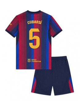 Otroški Nogometna dresi replika Barcelona Pau Cubarsi #5 Domači 2026-27 Kratek rokav (+ hlače)